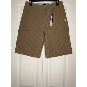 DC Shoes Pinstripe Chino Men's shorts size 30 brown with white nwt